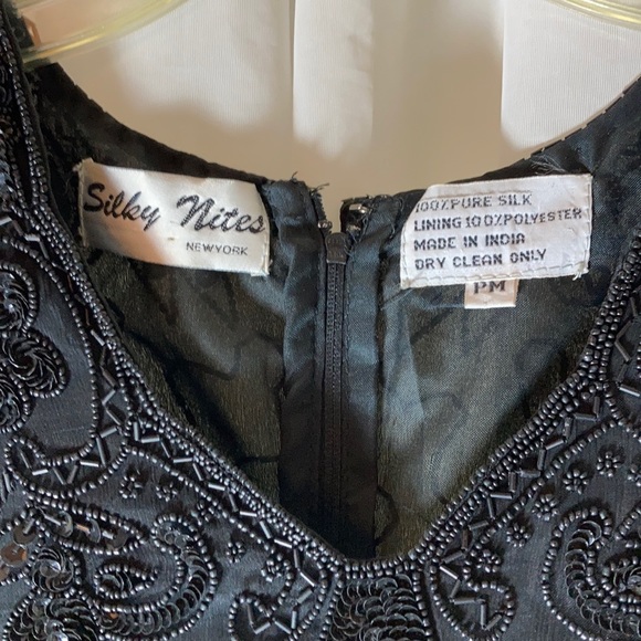 Silky Nites NY Beaded Cocktail Dress, EUC, Vintage - Picture 3 of 5